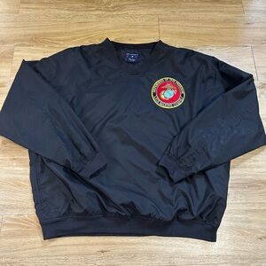 MARINES Sweatshirt Port Authority USMC Black XL PULLOVER Eagle Globe Anchor